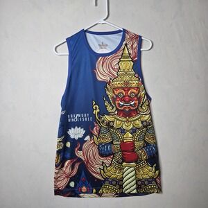 Muay Thai Tank Top Mens Large Thailand Graphic Singlet Nak Muay Boxing Shirt